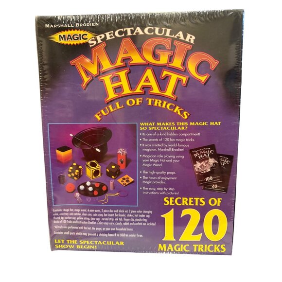 NEW 1998 Harmony Toy Marshall Brodien's Magic Hat tricks kit collect game Rare - Picture 2 of 10